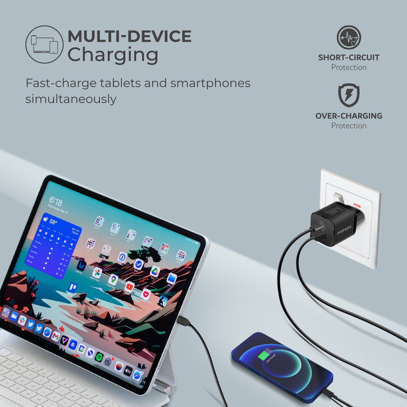 Promate Technologies -  33W Power Delivery GaNFast™ Charging Adapter
