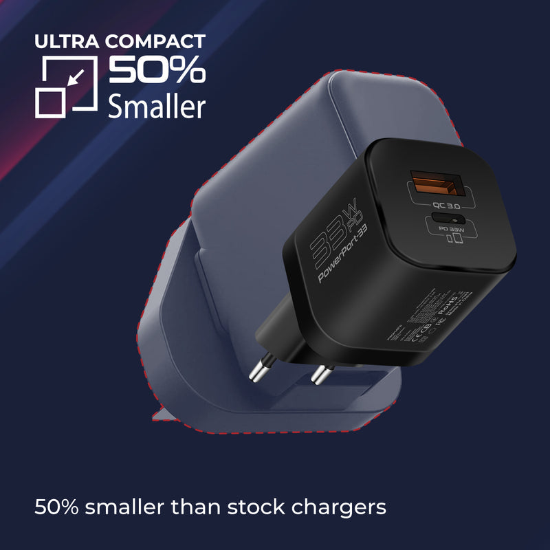 Promate Technologies -  33W Power Delivery GaNFast™ Charging Adapter