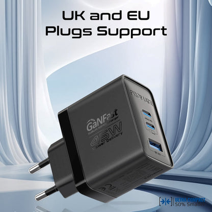 Promate Technologies -  45W Power Delivery GaNFast™ Charger with Quick Charge 3.0