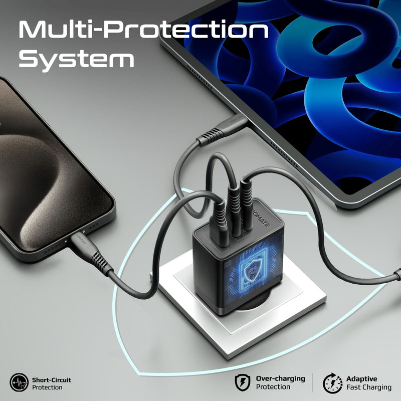 Promate Technologies -  45W Power Delivery GaNFast™ Charger with Quick Charge 3.0