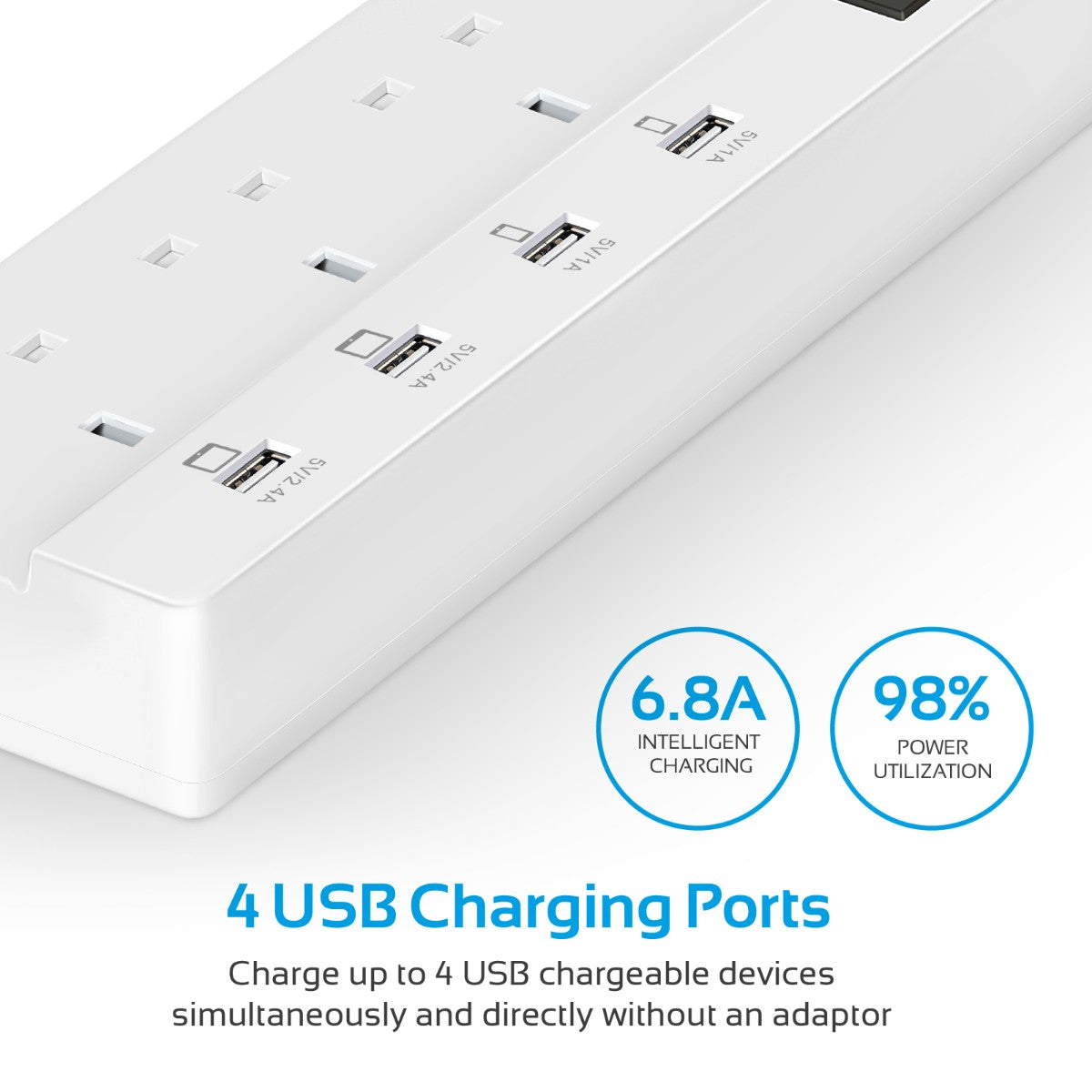 PowerStrip-4UK White