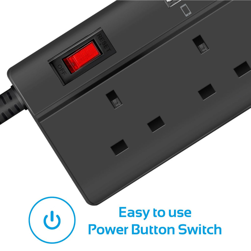 PowerStrip-4UK Black