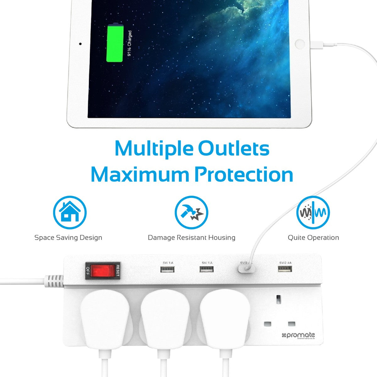 PowerStrip-4UK White