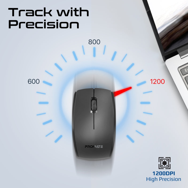 Promate Technologies - Ergonomic Wireless Multimedia Keyboard with Palm Rest and Ambidextrous