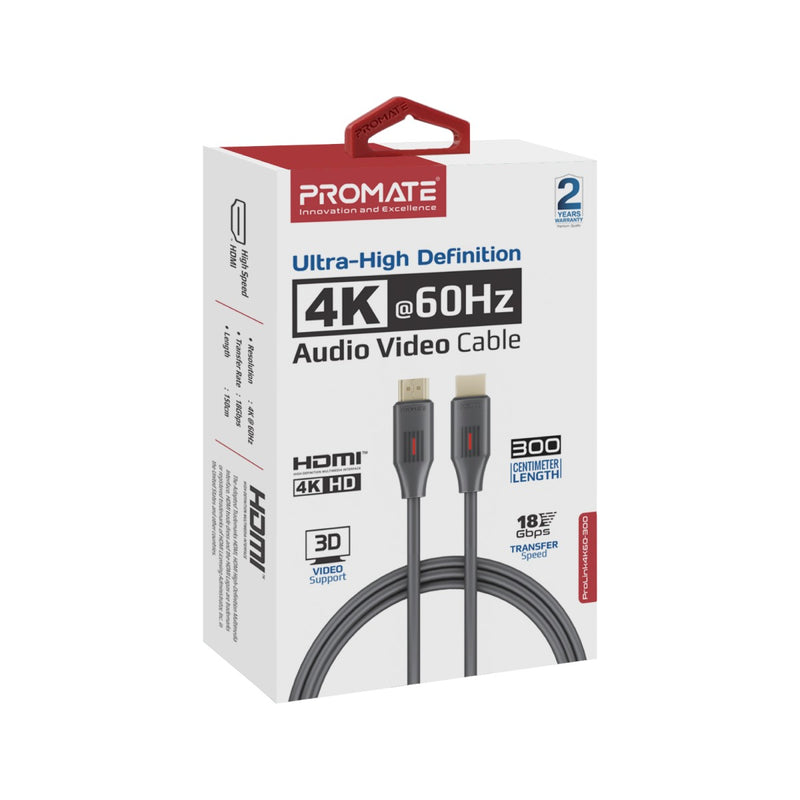 Promate Technologies -  Ultra-High Definition 4K@60Hz HDMI® Audio Video Cable