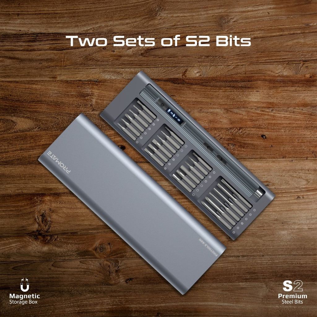 62-Pieces Cordless Electric Screwdriver Kit with LED Fill Light