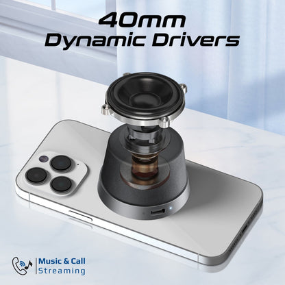 Promate Technologies - High-Fidelity Mini Bluetooth Speaker with MagSafe Compatible Base