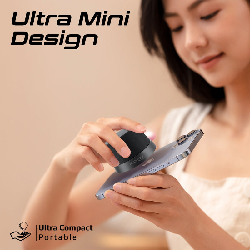 Promate Technologies - High-Fidelity Mini Bluetooth Speaker with MagSafe Compatible Base
