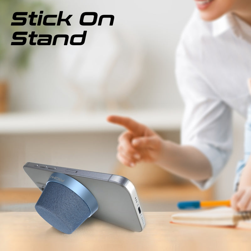 Promate Technologies - High-Fidelity Mini Bluetooth Speaker with MagSafe Compatible Base