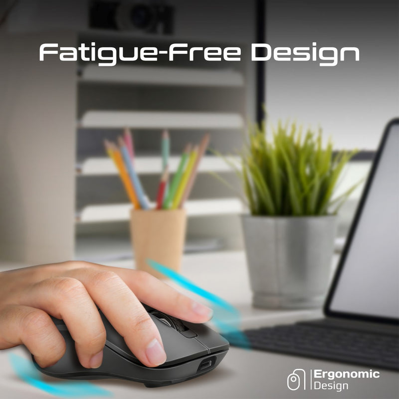 Promate Technologies - Dual Mode Rechargeable Wireless Mouse with BT & RF Connectivity
