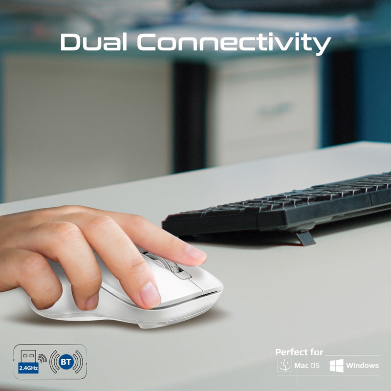Promate Technologies - Dual Mode Rechargeable Wireless Mouse with BT & RF Connectivity