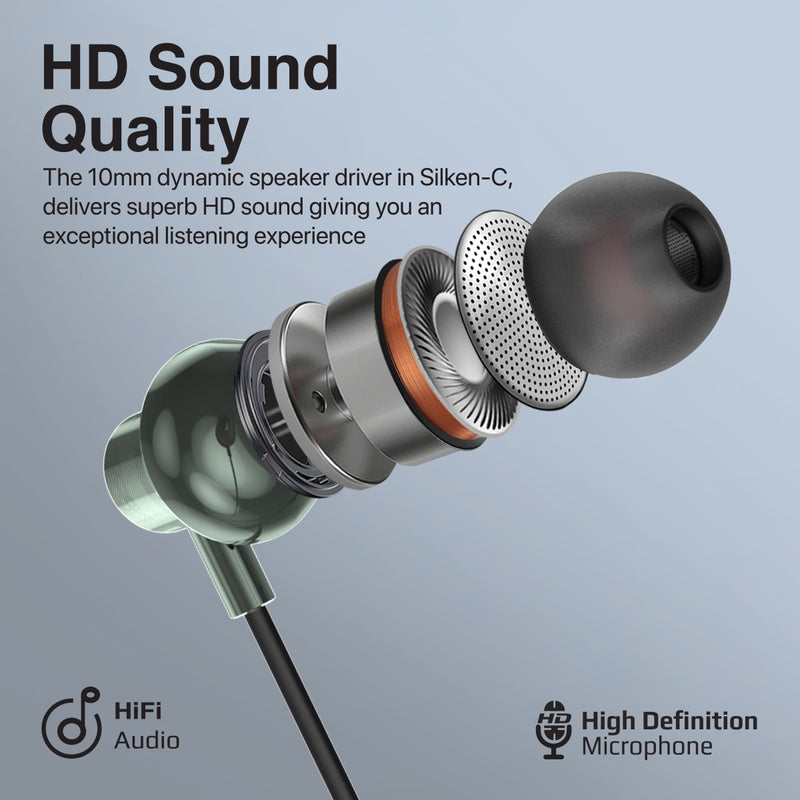 Promate Technologies - Ergonomic In-Ear USB-C Wired Stereo Earphones