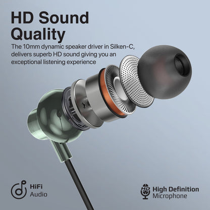 Promate Technologies - Ergonomic In-Ear USB-C Wired Stereo Earphones