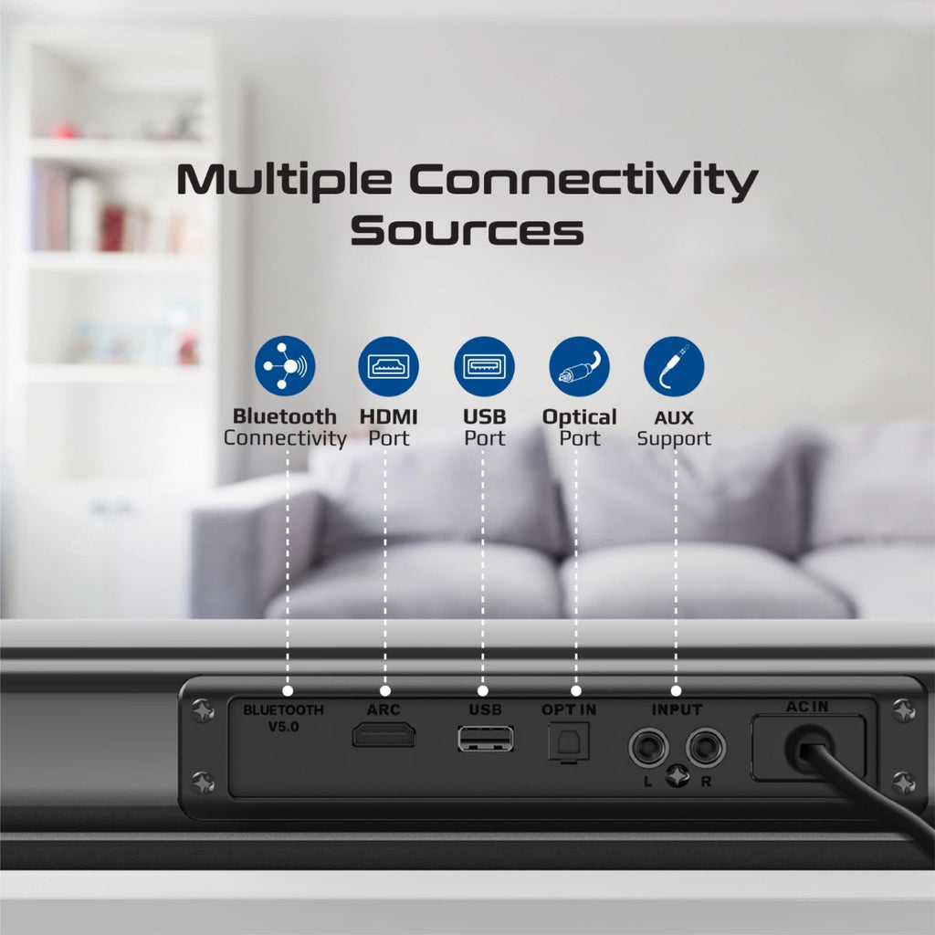 30W BassBoost™ SoundBar with Subwoofer