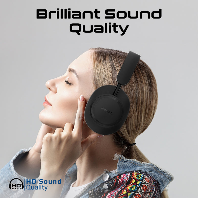 Promate Technologies - High Fidelity Over-Ear Stereo Wireless Headphones