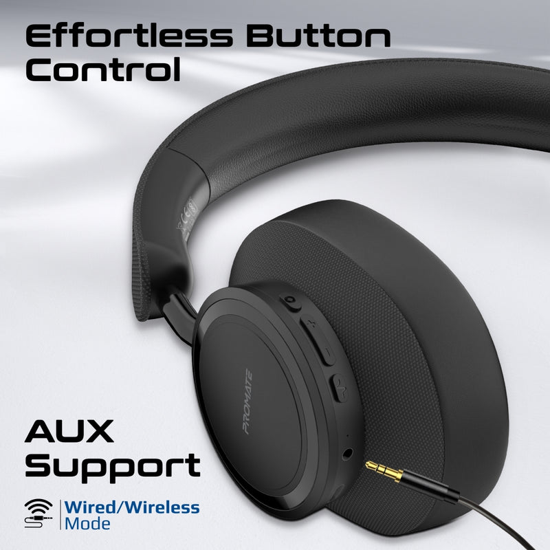 Promate Technologies - High Fidelity Over-Ear Stereo Wireless Headphones