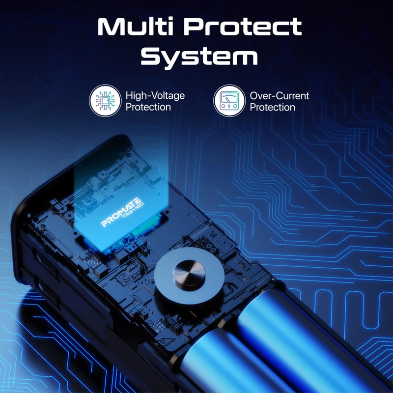 Promate Technologies - Ultra-Compact 160W Multi-Port PD 3.1 Power Bank with TFT LCD Screen