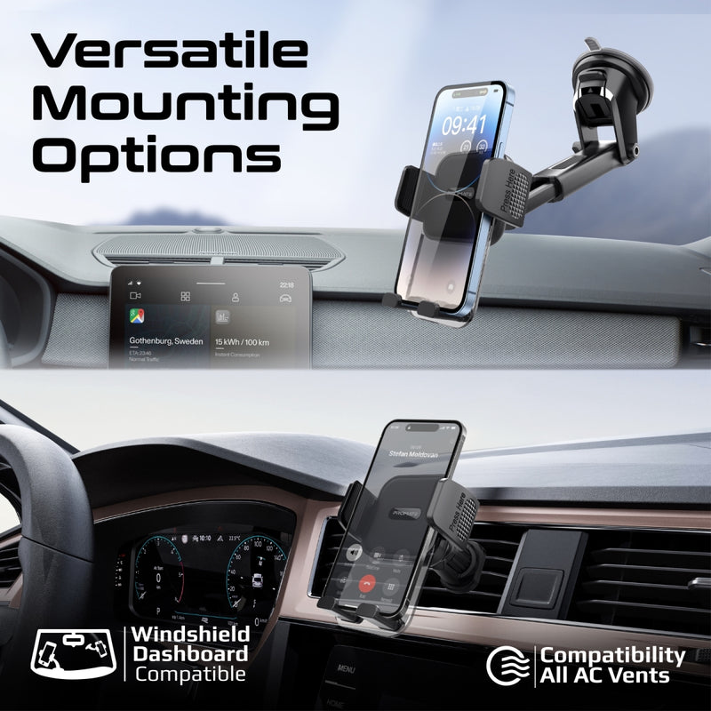 Promate Technologies - Anti-Slip Secure Smartphone Car Mount