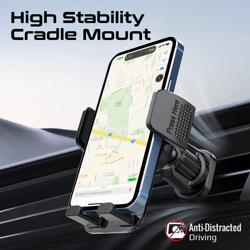 Promate Technologies - Anti-Slip Secure Smartphone Car Mount