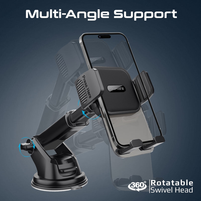 Promate Technologies - Anti-Slip Secure Smartphone Car Mount