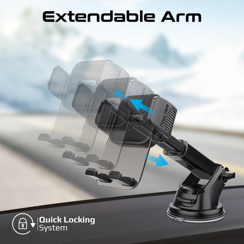 Promate Technologies - Anti-Slip Secure Smartphone Car Mount
