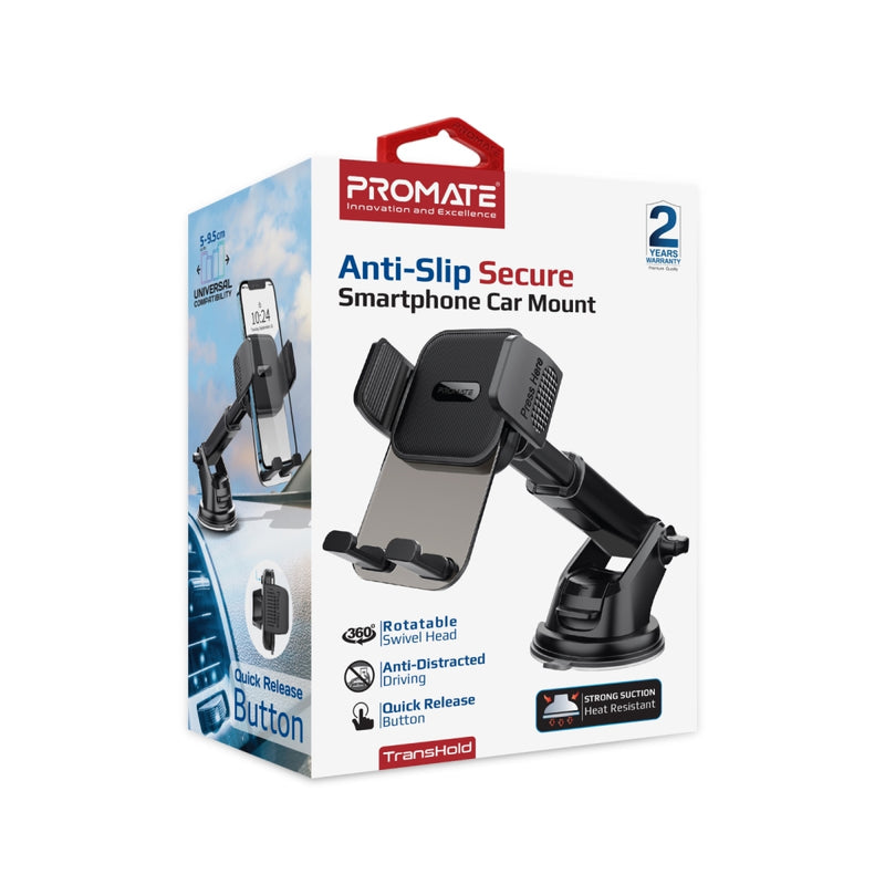 Promate Technologies - Anti-Slip Secure Smartphone Car Mount