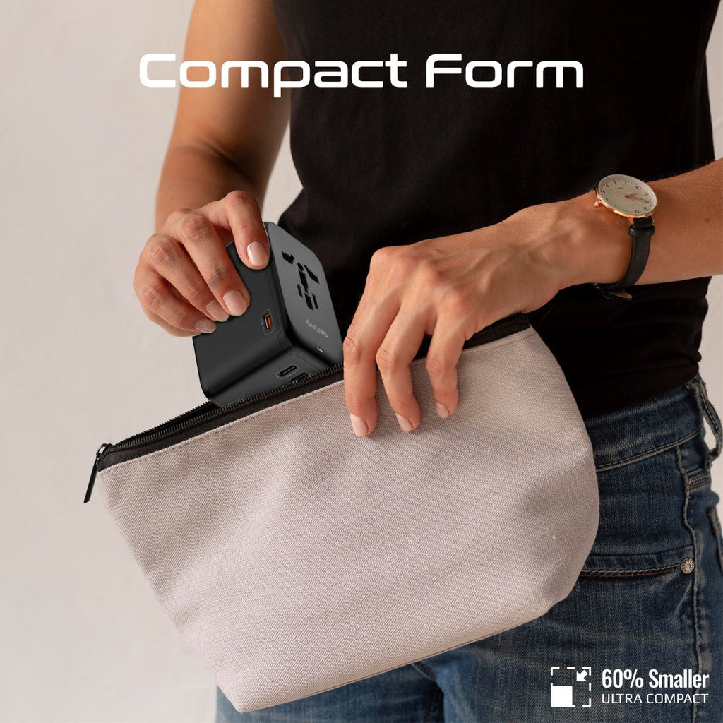 100W Power Delivery GaNFast™ Multi-Port Travel Adapter