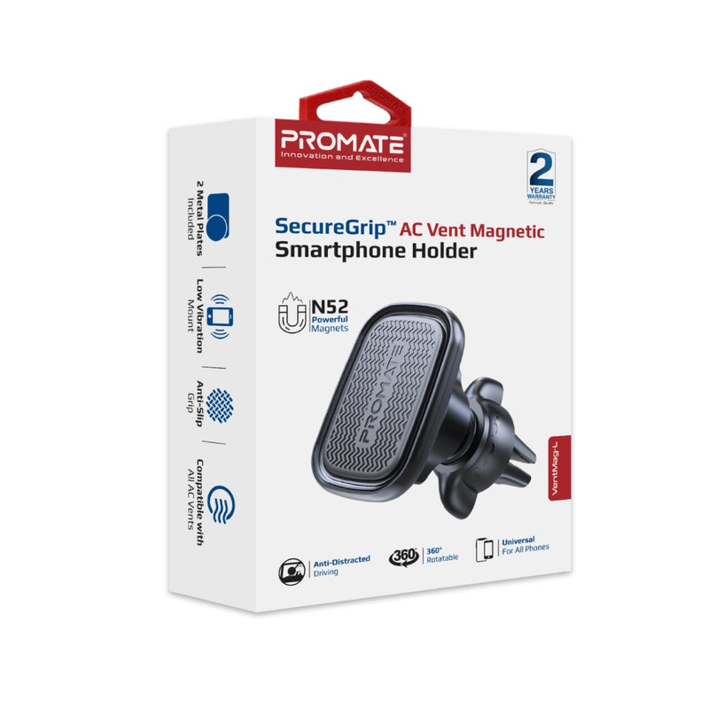 Promate Technologies - SecureGrip™ AC Vent Magnetic Smartphone Holder