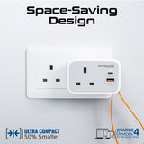 Multi-Function AC Socket Charger with Built-In 20W PD USB-C Cable