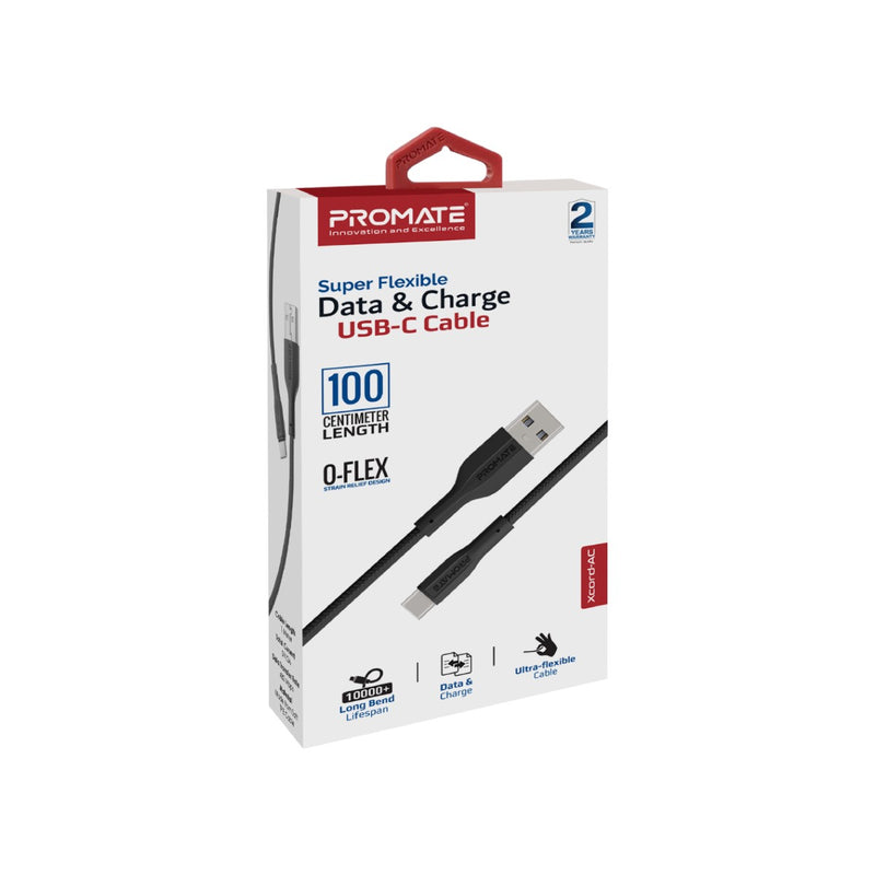 Promate Technologies - Super Flexible Data and Charge USB-C Cable