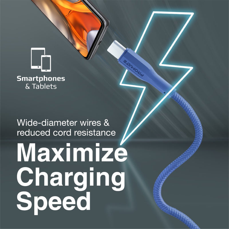 Promate Technologies - Super Flexible Data and Charge USB-C Cable