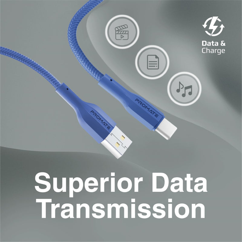 Promate Technologies - Super Flexible Data and Charge USB-C Cable