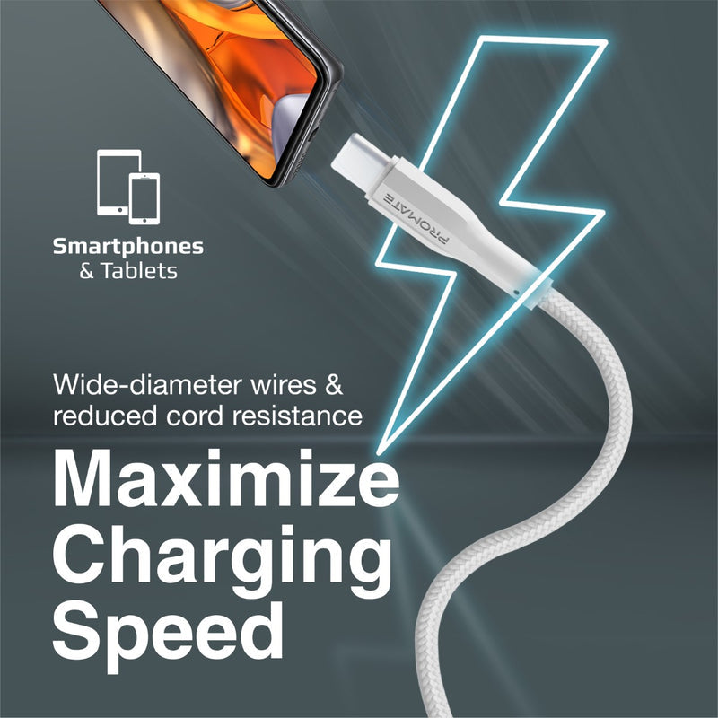 Promate Technologies - Super Flexible Data and Charge USB-C Cable