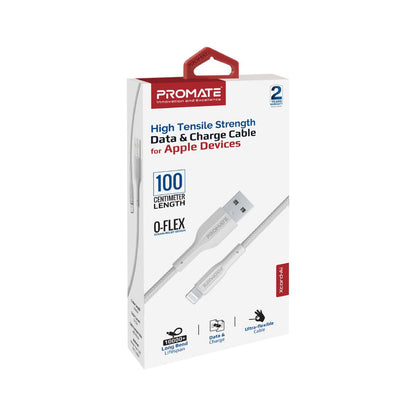 Promate Technologies - High Tensile Strength Data & Charge Cable for Apple Devices