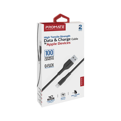 Promate Technologies - High Tensile Strength Data & Charge Cable for Apple Devices