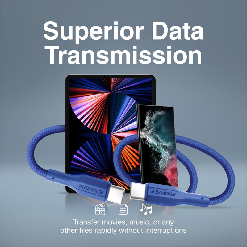 Promate Technologies - High Tensile Strength Data & Charge USB-C Cable