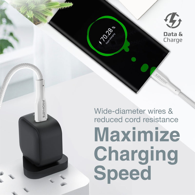 Promate Technologies - High Tensile Strength Data & Charge USB-C Cable