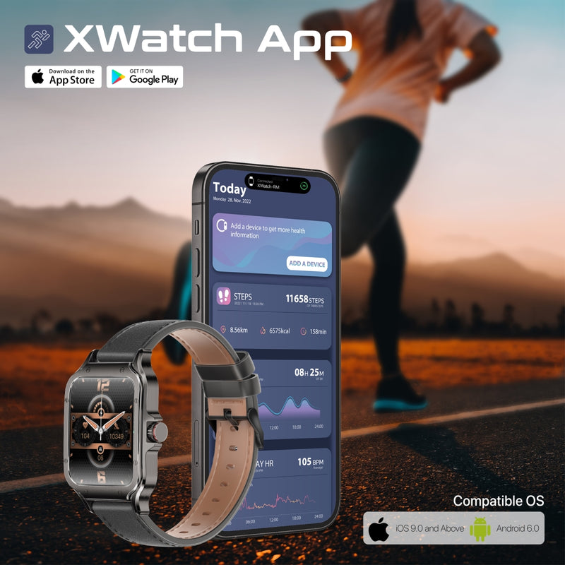 Promate Technologies - ActivLife™ Curved AMOLED Screen Smartwatch with BT Calling