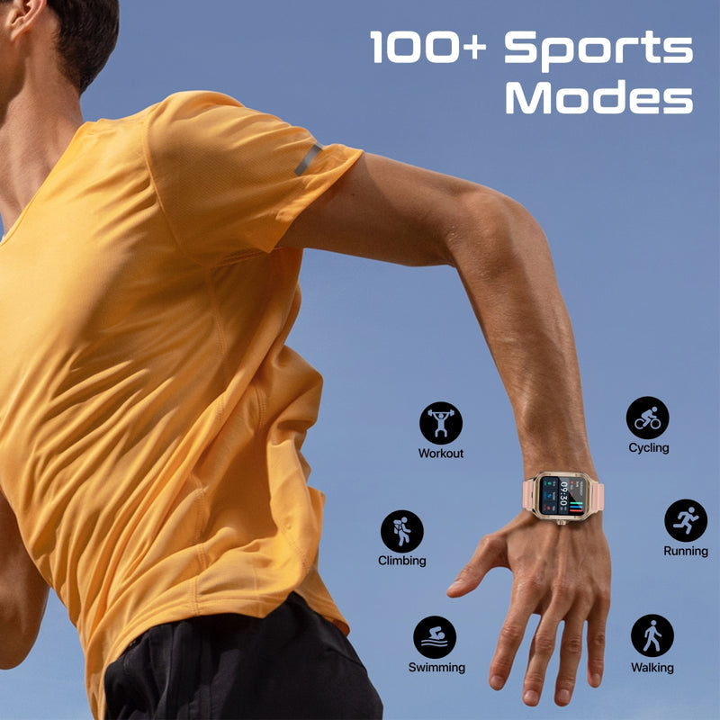 Promate Technologies - ActivLife™ Curved AMOLED Screen Smartwatch with BT Calling