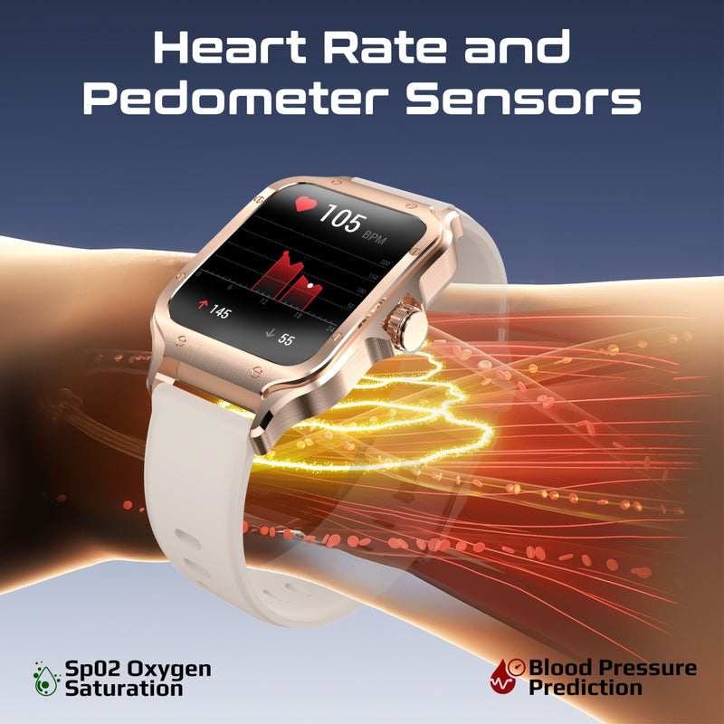 Promate Technologies - ActivLife™ Curved AMOLED Screen Smartwatch with BT Calling