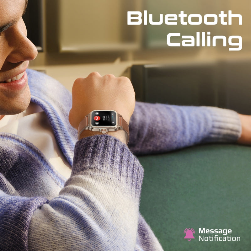 Promate Technologies - ActivLife™ Curved AMOLED Screen Smartwatch with BT Calling