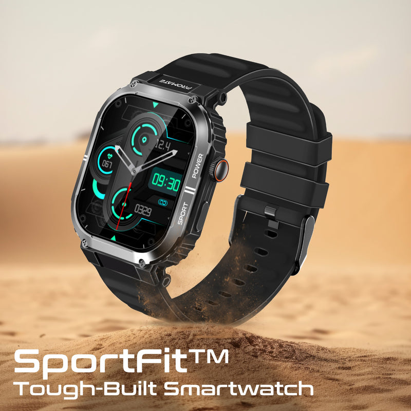 Promate Technologies - SportFit™ Tough-Built Smartwatch with BT Calling