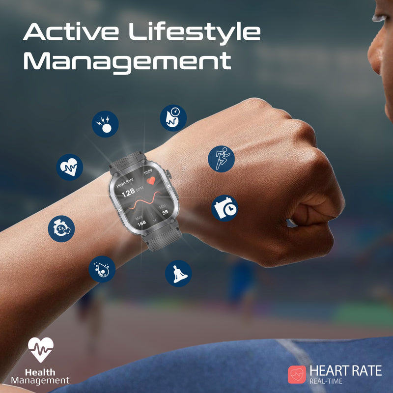 Promate Technologies - SportFit™ Tough-Built Smartwatch with BT Calling