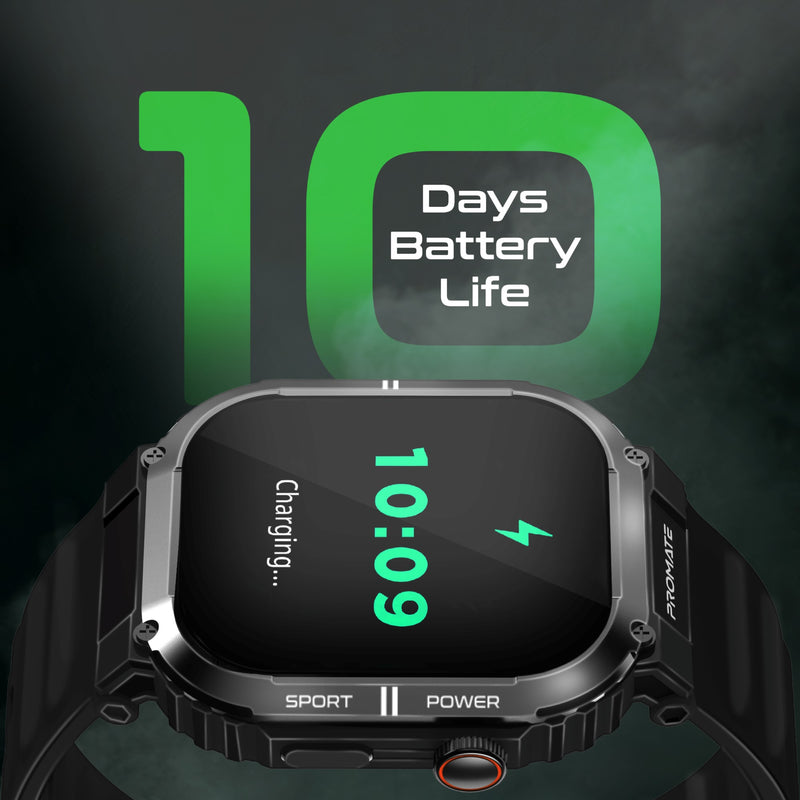 Promate Technologies - SportFit™ Tough-Built Smartwatch with BT Calling