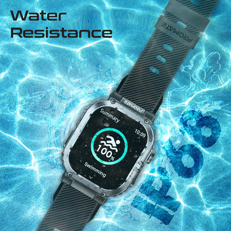 Promate Technologies - SportFit™ Tough-Built Smartwatch with BT Calling