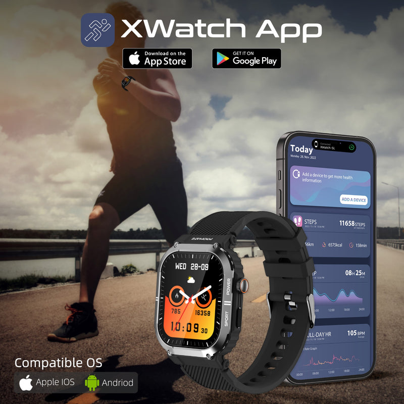 Promate Technologies - SportFit™ Tough-Built Smartwatch with BT Calling