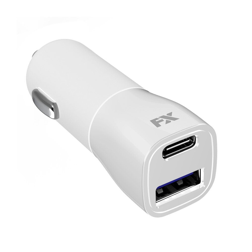 FX Car Charger Dual USB – USB-A PD20W + USB-A QC3.0