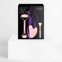 Load image into Gallery viewer, Rose Quartz Facial Roller Set
