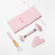 Load image into Gallery viewer, Rose Quartz Facial Roller Set
