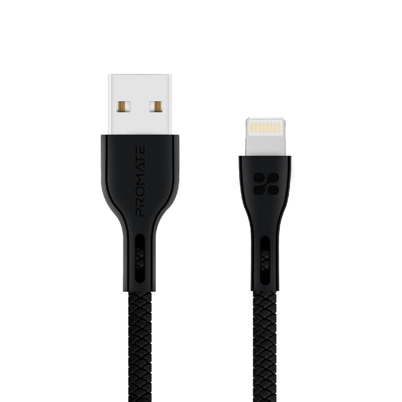 PowerBeam-i Durable Anti-Break High-Speed 2A Lightning Sync and Charge Cord with 1.2 Meter Tangle-Free Cable